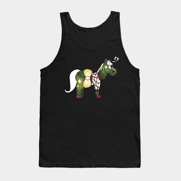 Christmas Tree Horse Tank Top by JennaBunnies